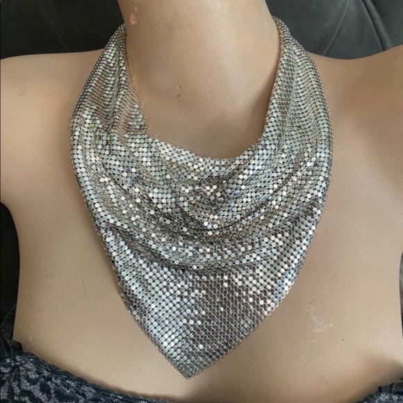 Whiting & Davis Jewelry - Iconic 70s vintage mesh bib necklace by Whiting and Davis 🌟Host Pick🌟